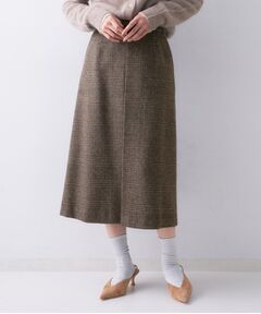 UNTITLED / アンタイトル スカート | 【ふんわり/タイト見え】グレンチェックスカート