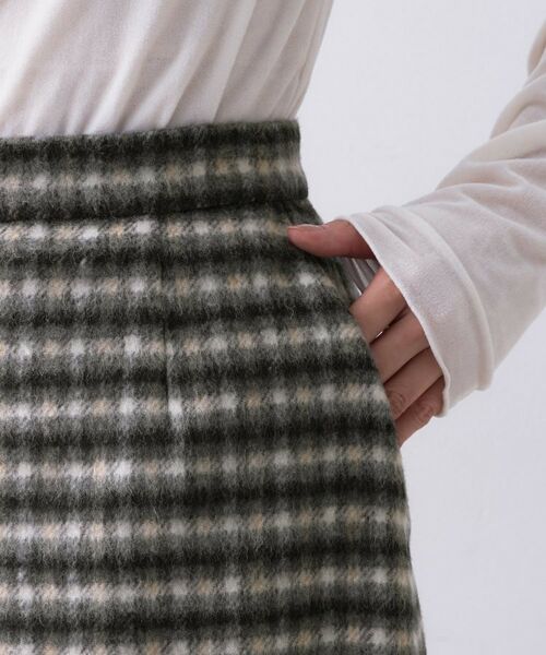 UNTITLED / アンタイトル スカート | 【ふんわり/タイト見え】シャギーチェックスカート | 詳細14