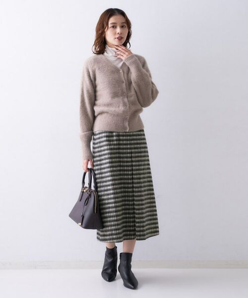 UNTITLED / アンタイトル スカート | 【ふんわり/タイト見え】シャギーチェックスカート | 詳細8