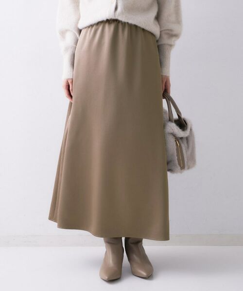 UNTITLED / アンタイトル ロング・マキシ丈スカート | 【ウエストゴム/ロング】サテンナロースカート | 詳細3