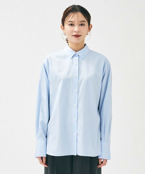 UNTITLED / アンタイトル シャツ・ブラウス | 【重ね着レイヤード/スーツブラウス】ファインブロードベーシックシャツ | 詳細14