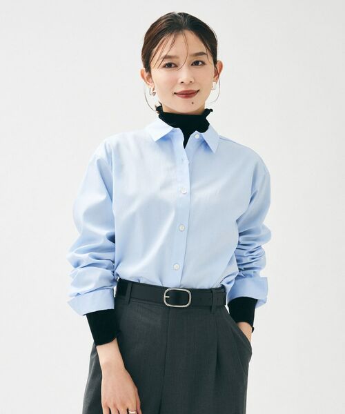 UNTITLED / アンタイトル シャツ・ブラウス | 【重ね着レイヤード/スーツブラウス】ファインブロードベーシックシャツ | 詳細6