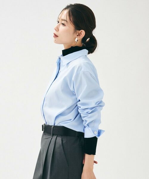 UNTITLED / アンタイトル シャツ・ブラウス | 【重ね着レイヤード/スーツブラウス】ファインブロードベーシックシャツ | 詳細7