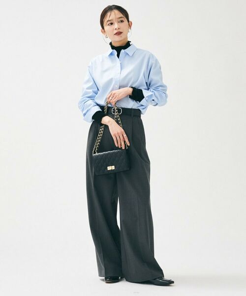 UNTITLED / アンタイトル シャツ・ブラウス | 【重ね着レイヤード/スーツブラウス】ファインブロードベーシックシャツ | 詳細8