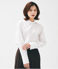 UNTITLED / アンタイトル シャツ・ブラウス | 【重ね着レイヤード/スーツブラウス】ファインブロードハイネックシャツ