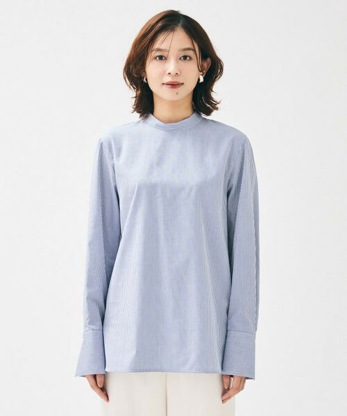 UNTITLED / アンタイトル シャツ・ブラウス | 【重ね着レイヤード/スーツブラウス】ファインブロードハイネックシャツ | 詳細10