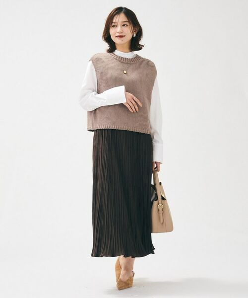 UNTITLED / アンタイトル シャツ・ブラウス | 【重ね着レイヤード/スーツブラウス】ファインブロードハイネックシャツ | 詳細4