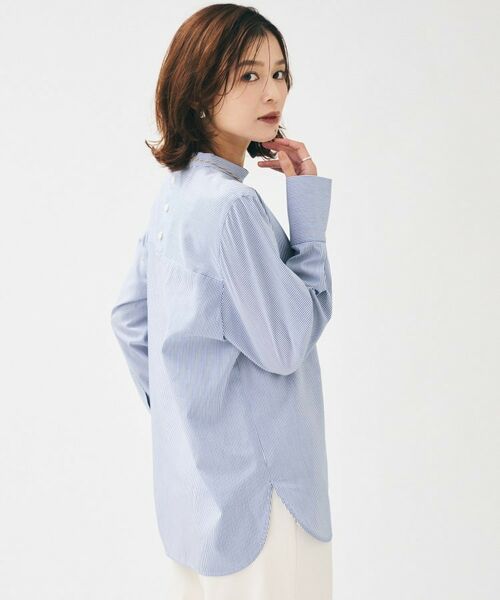 UNTITLED / アンタイトル シャツ・ブラウス | 【重ね着レイヤード/スーツブラウス】ファインブロードハイネックシャツ | 詳細7