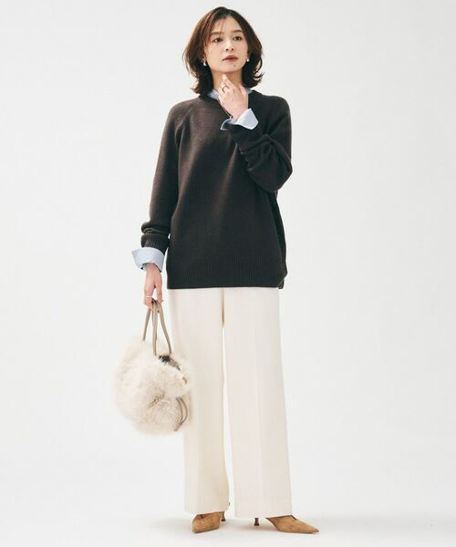 UNTITLED / アンタイトル シャツ・ブラウス | 【重ね着レイヤード/スーツブラウス】ファインブロードハイネックシャツ | 詳細8