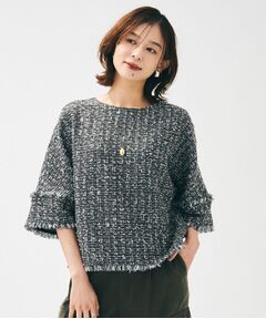 UNTITLED / アンタイトル シャツ・ブラウス | 【きれいめ／体型カバー】ツイードドルマントップス