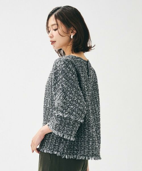 UNTITLED / アンタイトル シャツ・ブラウス | 【きれいめ／体型カバー】ツイードドルマントップス | 詳細3