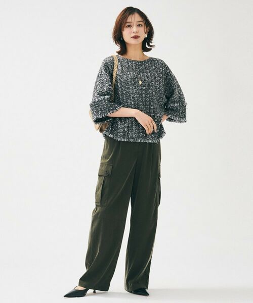 UNTITLED / アンタイトル シャツ・ブラウス | 【きれいめ／体型カバー】ツイードドルマントップス | 詳細4