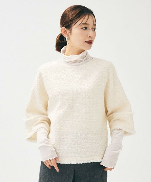 UNTITLED / アンタイトル シャツ・ブラウス | 【きれいめ／体型カバー】ツイードドルマントップス | 詳細6