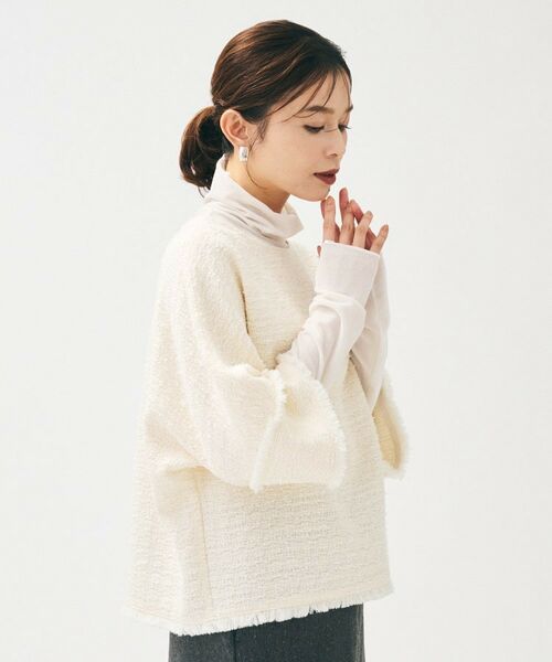 UNTITLED / アンタイトル シャツ・ブラウス | 【きれいめ／体型カバー】ツイードドルマントップス | 詳細7