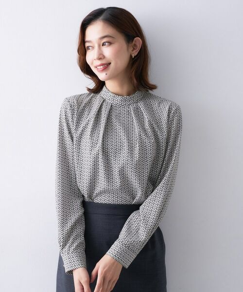 UNTITLED / アンタイトル シャツ・ブラウス | 【きれいめ/お仕事着】ジオメトリック ハイネックブラウス | 詳細2