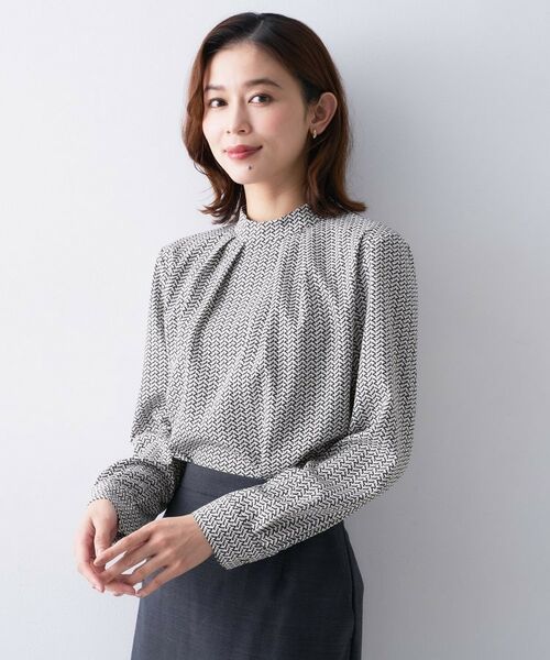 UNTITLED / アンタイトル シャツ・ブラウス | 【きれいめ/お仕事着】ジオメトリック ハイネックブラウス | 詳細3