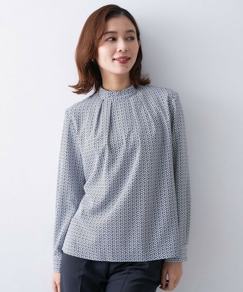 UNTITLED / アンタイトル シャツ・ブラウス | 【きれいめ/お仕事着】ジオメトリック ハイネックブラウス | 詳細6