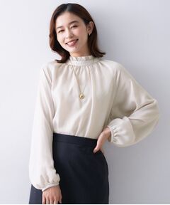 UNTITLED / アンタイトル シャツ・ブラウス | 【エレガント/お仕事着にも】スタンドフリルネック ブラウス