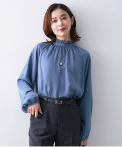 UNTITLED / アンタイトル シャツ・ブラウス | 【エレガント/お仕事着にも】スタンドフリルネック ブラウス