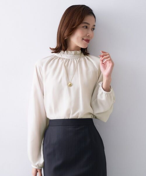 UNTITLED / アンタイトル シャツ・ブラウス | 【エレガント/お仕事着にも】スタンドフリルネック ブラウス | 詳細10