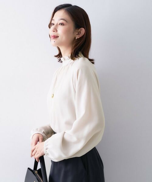 UNTITLED / アンタイトル シャツ・ブラウス | 【エレガント/お仕事着にも】スタンドフリルネック ブラウス | 詳細11