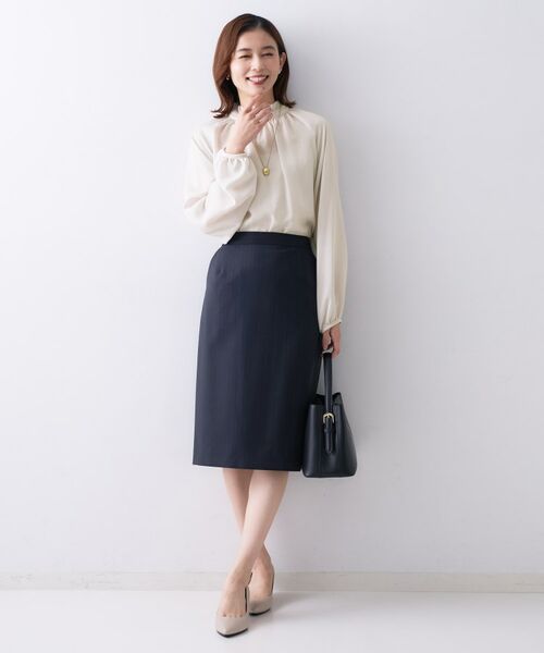 UNTITLED / アンタイトル シャツ・ブラウス | 【エレガント/お仕事着にも】スタンドフリルネック ブラウス | 詳細12