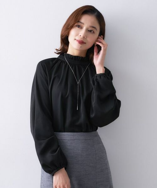 UNTITLED / アンタイトル シャツ・ブラウス | 【エレガント/お仕事着にも】スタンドフリルネック ブラウス | 詳細2