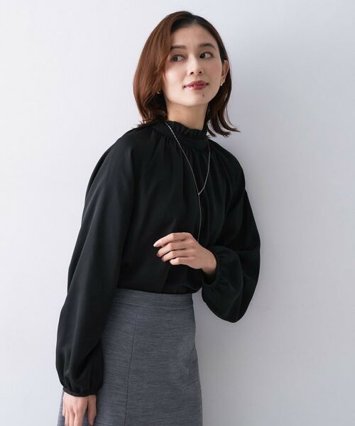 UNTITLED / アンタイトル シャツ・ブラウス | 【エレガント/お仕事着にも】スタンドフリルネック ブラウス | 詳細3