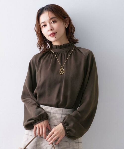 UNTITLED / アンタイトル シャツ・ブラウス | 【エレガント/お仕事着にも】スタンドフリルネック ブラウス | 詳細6