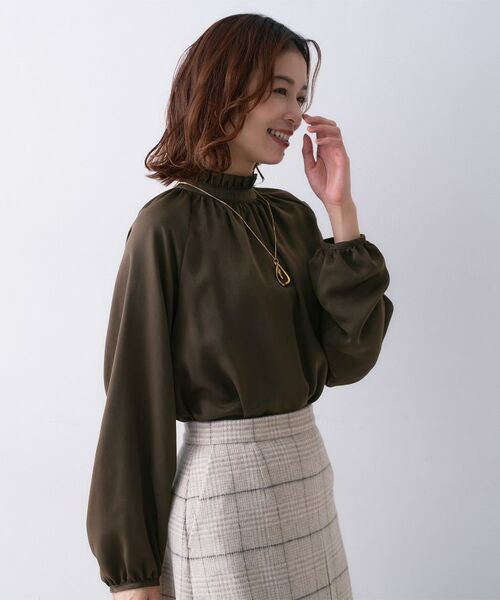 UNTITLED / アンタイトル シャツ・ブラウス | 【エレガント/お仕事着にも】スタンドフリルネック ブラウス | 詳細7