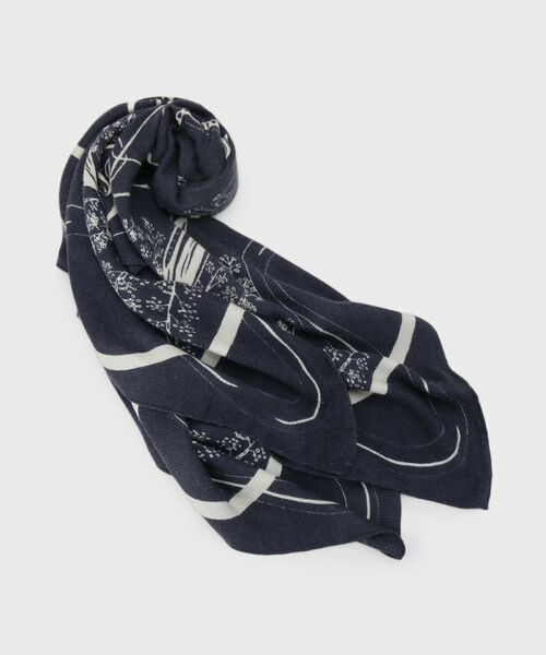 UNTITLED / アンタイトル マフラー・ショール・スヌード・ストール | 【manipuri】120×120正方形 バブル柄ウールシルクストール | 詳細1