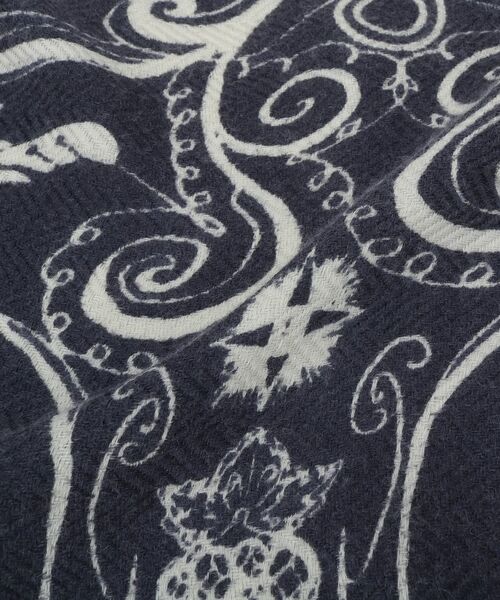 UNTITLED / アンタイトル マフラー・ショール・スヌード・ストール | 【manipuri】120×120正方形 バブル柄ウールシルクストール | 詳細2