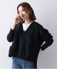 UNTITLED / アンタイトル カットソー | 【Liyoca】ソフト裏毛Vネックプルオーバー