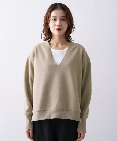 UNTITLED / アンタイトル カットソー | 【Liyoca】ソフト裏毛Vネックプルオーバー | 詳細10