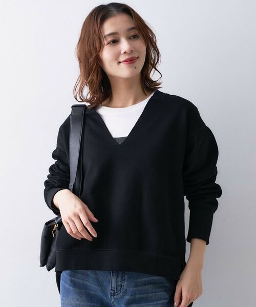 UNTITLED / アンタイトル カットソー | 【Liyoca】ソフト裏毛Vネックプルオーバー | 詳細2