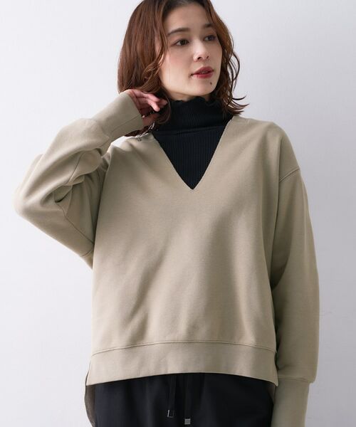 UNTITLED / アンタイトル カットソー | 【Liyoca】ソフト裏毛Vネックプルオーバー | 詳細6