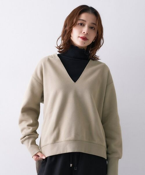 UNTITLED / アンタイトル カットソー | 【Liyoca】ソフト裏毛Vネックプルオーバー | 詳細7