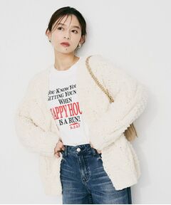 UNTITLED / アンタイトル カーディガン・ボレロ | 【IRONING】ケーブルラフカーデ