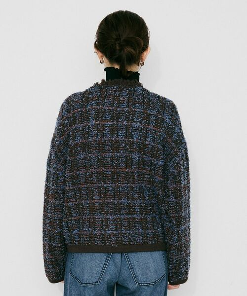 UNTITLED / アンタイトル カーディガン・ボレロ | 【Audrey and John Wad】Vネックツイード柄ニットカーディガン | 詳細12