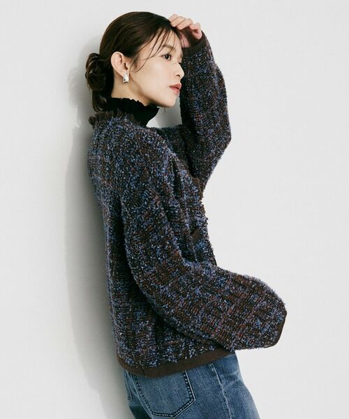 UNTITLED / アンタイトル カーディガン・ボレロ | 【Audrey and John Wad】Vネックツイード柄ニットカーディガン | 詳細7