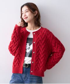 UNTITLED / アンタイトル カーディガン・ボレロ | 【Liyoca】3G変形ケーブルカーディガン