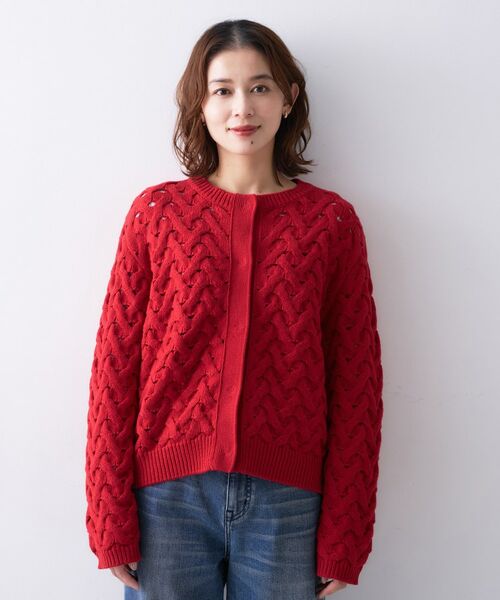 UNTITLED / アンタイトル カーディガン・ボレロ | 【Liyoca】3G変形ケーブルカーディガン | 詳細10