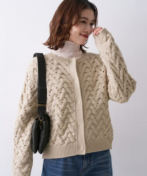 UNTITLED / アンタイトル カーディガン・ボレロ | 【Liyoca】3G変形ケーブルカーディガン | 詳細3