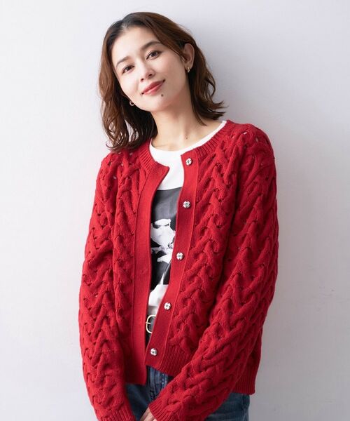 UNTITLED / アンタイトル カーディガン・ボレロ | 【Liyoca】3G変形ケーブルカーディガン | 詳細6