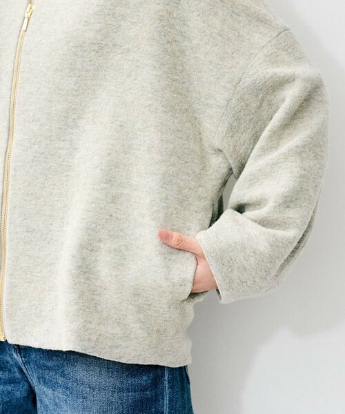 UNTITLED / アンタイトル レザーブルゾン・ジャケット | 【SEADRAKE】イタリアンエアリーVネックブルゾン（ラメ） | 詳細11