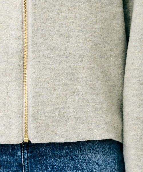 UNTITLED / アンタイトル レザーブルゾン・ジャケット | 【SEADRAKE】イタリアンエアリーVネックブルゾン（ラメ） | 詳細12