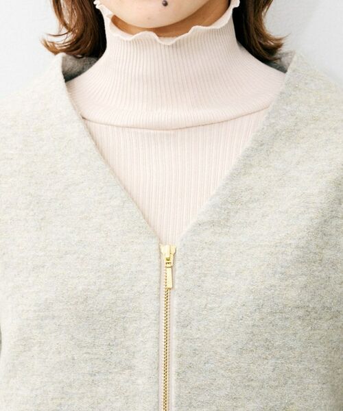 UNTITLED / アンタイトル レザーブルゾン・ジャケット | 【SEADRAKE】イタリアンエアリーVネックブルゾン（ラメ） | 詳細8