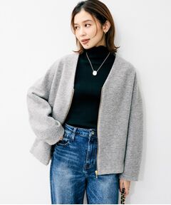 UNTITLED / アンタイトル レザーブルゾン・ジャケット | 【SEADRAKE】イタリアンエアリーVネックブルゾン（無地）