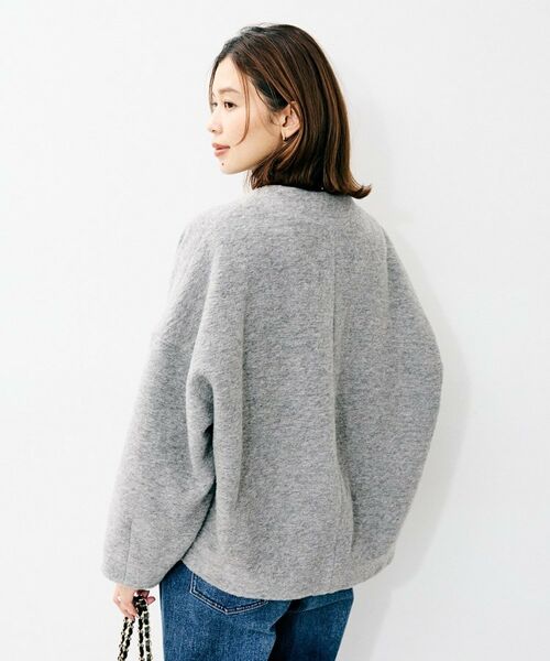 UNTITLED / アンタイトル レザーブルゾン・ジャケット | 【SEADRAKE】イタリアンエアリーVネックブルゾン（無地） | 詳細1