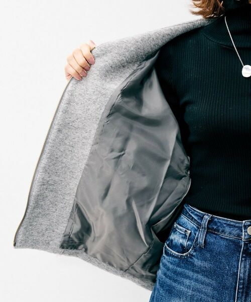 UNTITLED / アンタイトル レザーブルゾン・ジャケット | 【SEADRAKE】イタリアンエアリーVネックブルゾン（無地） | 詳細13